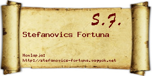 Stefanovics Fortuna névjegykártya
